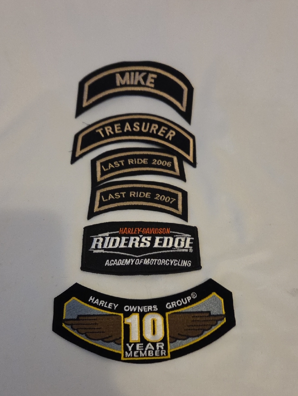 Harley-Davidson Black and Gold Riders Edge Patch Set